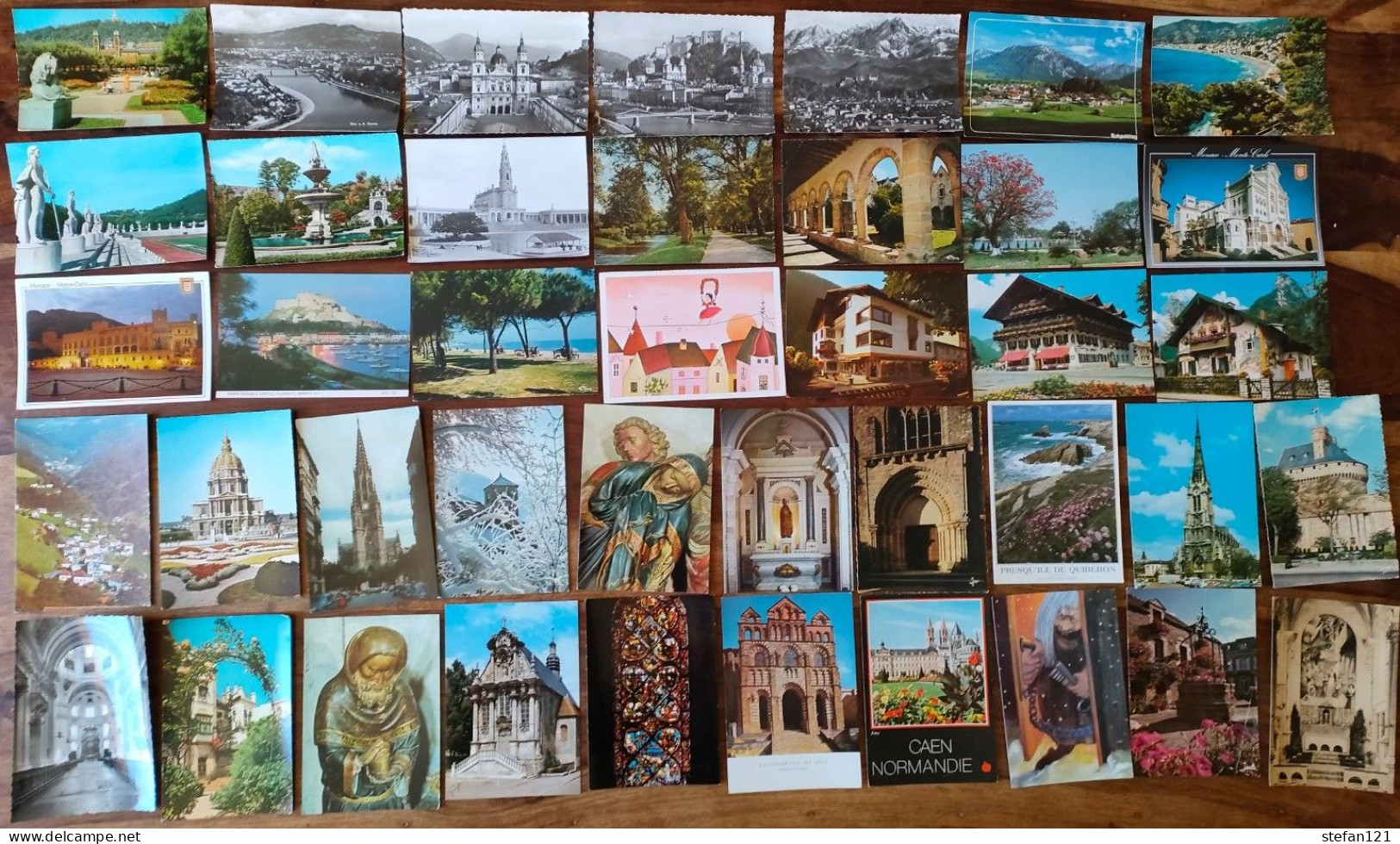 Lot de cartes postales semi modernes - France = 952 - Monde = 163 - + 212 petites cartes - Toutes photographiées