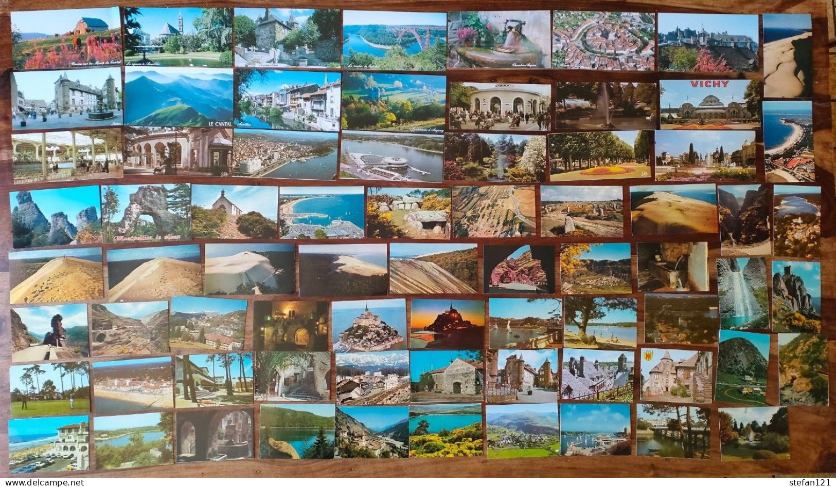 Lot de cartes postales semi modernes - France = 952 - Monde = 163 - + 212 petites cartes - Toutes photographiées