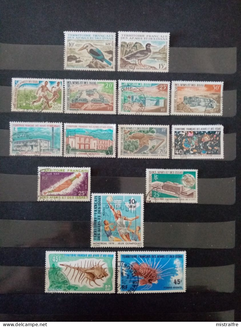 AFARS Et ISSAS. 1967- 1975. N° 329 à 435 . Lot De 12 Oblitérés Et 1 NEUF++ . Côte YT Colonies 2022 : 38,25 € - Used Stamps
