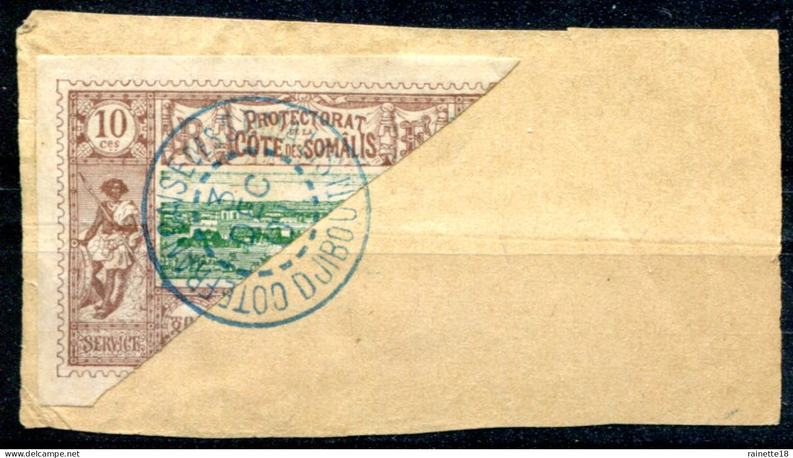 Cote Des Somalis       10A  Gauche  Oblitéré  Coupé Sur Fragment - Used Stamps