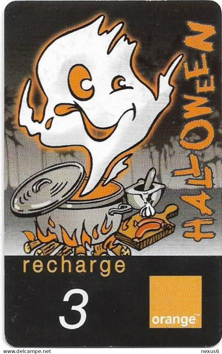 Reunion - Orange - Halloween Ghost, Exp.12.2005, GSM Refill 3€, Used - Reunion