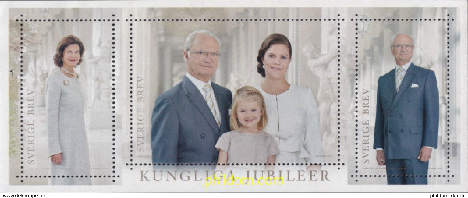 699253 MNH SUECIA 2016 70 ANIVERSARIO DE S.M. CARLOS XVI GUSTAVO Y 40 ANIVERSARIO DE REINADO DE S.M. LA REINA SILVIA - Oblitérés