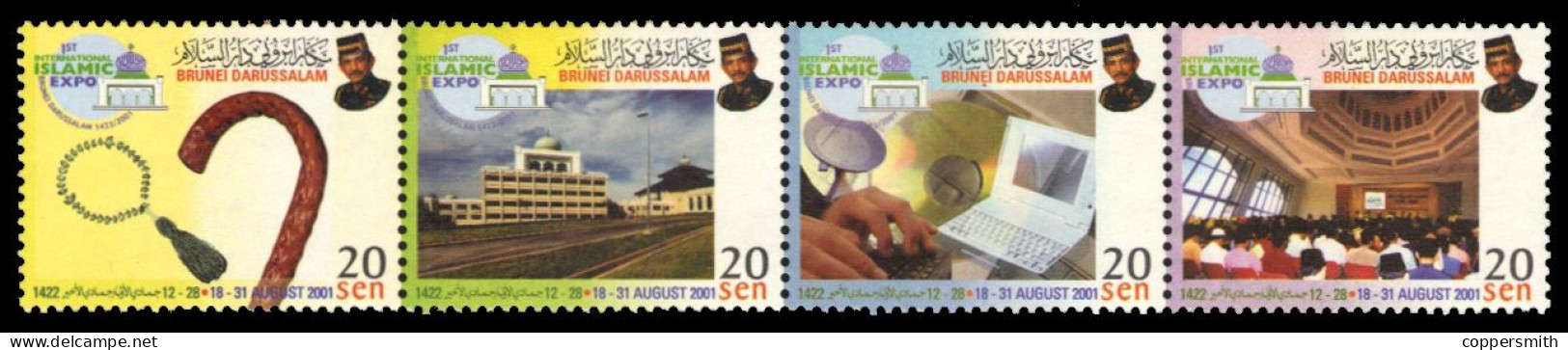 (109) Brunei / 2001 / Islam Exhibition Unfolded  ** / Mnh  Michel 610-613 - Brunei (1984-...)