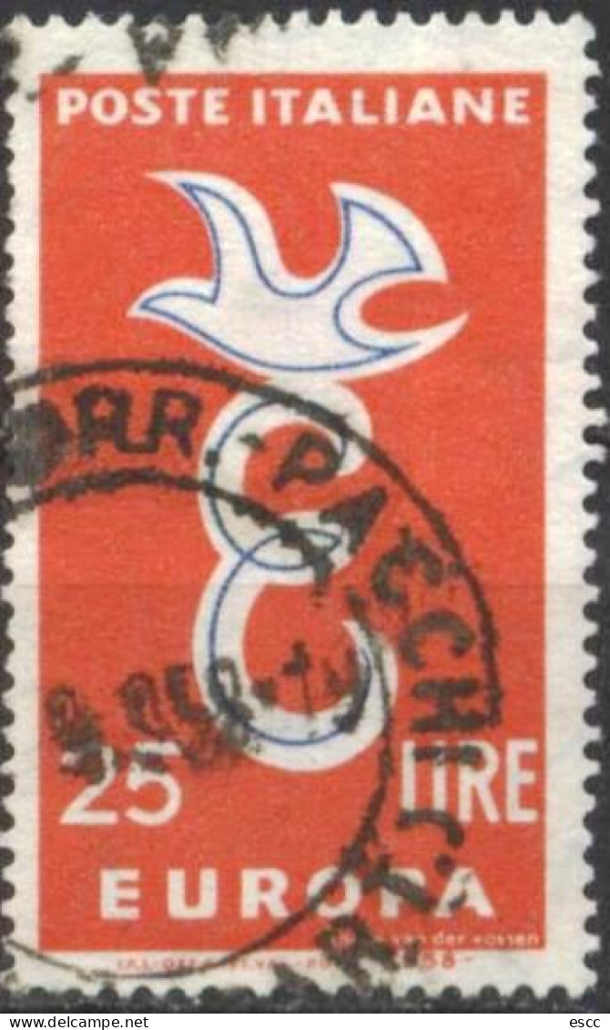 Used Stamp Europa CEPT 1958  From Italy - 1958