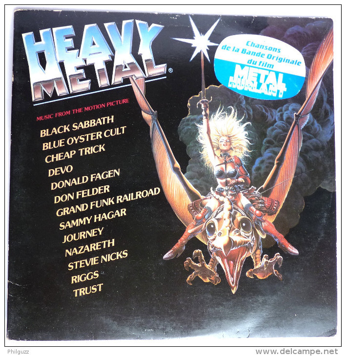 RARE Disque Vinyle 33T HEAVY METAL DOUBLE ALBUM - BO METAL HURLANT - EPIC CBS 88558 1981 POCHETTE CORBEN - Records