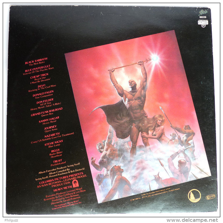 RARE Disque Vinyle 33T HEAVY METAL DOUBLE ALBUM - BO METAL HURLANT - EPIC CBS 88558 1981 POCHETTE CORBEN - Disques & CD