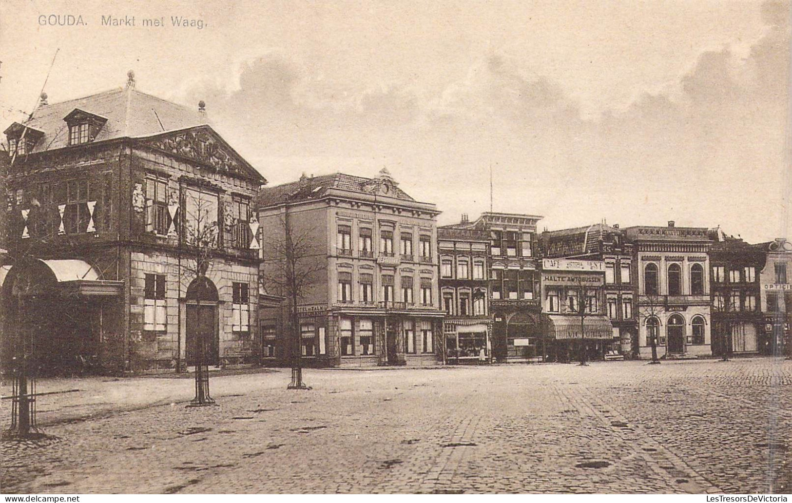 PAYS-BAS - Gouda - Markt Met Waag - Carte Postale Ancienne - Sonstige & Ohne Zuordnung