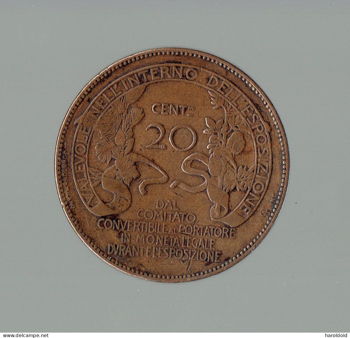 ITALIE - EXPO INTERNATIONALE DE MILAN - MILANO - ESPOSIZIONE - 20 CENTS 1906 - Commémoratives