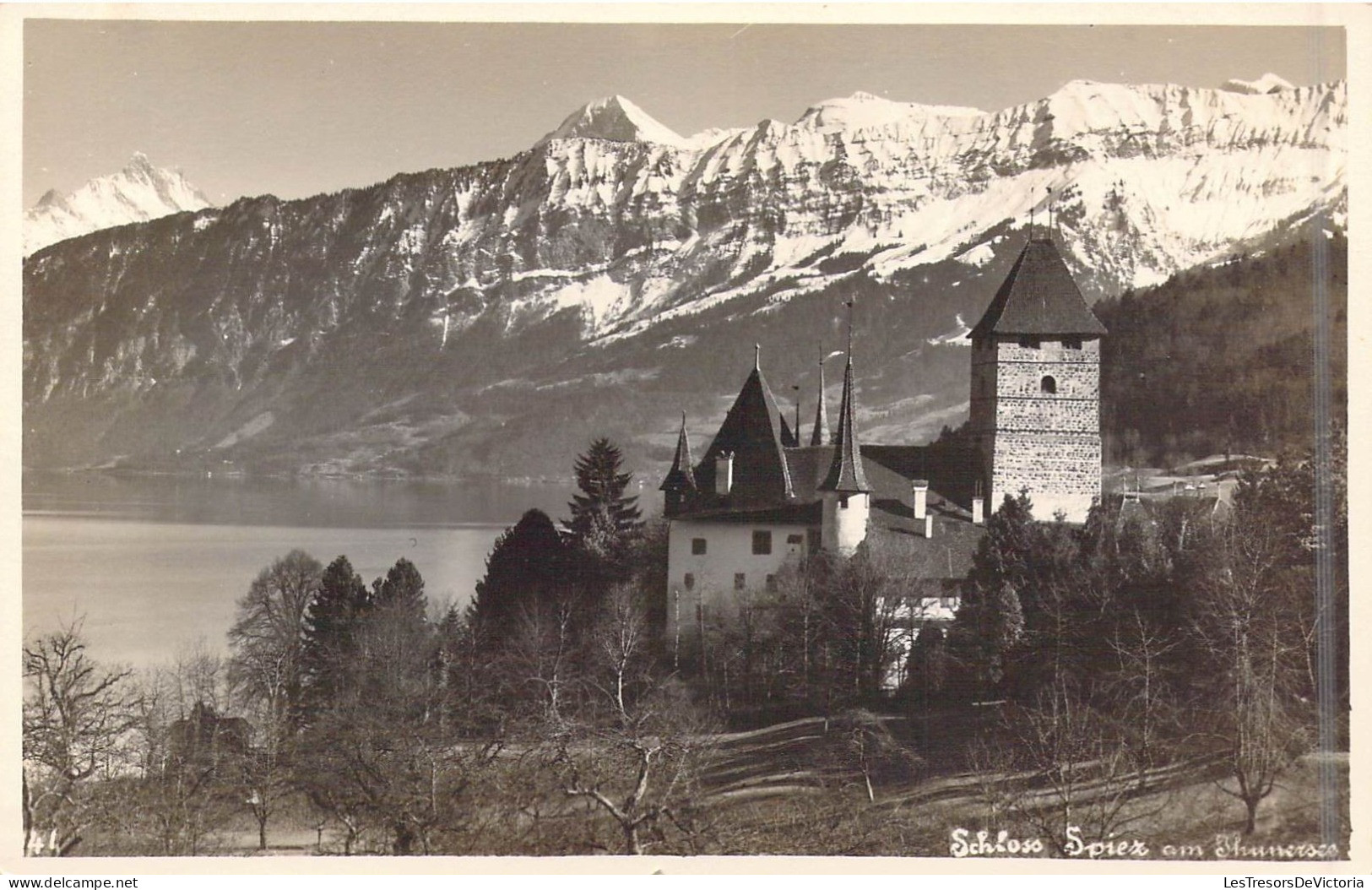 SUISSE - Schloss Spiez Am Thunersee - Carte Postale Ancienne - Spiez