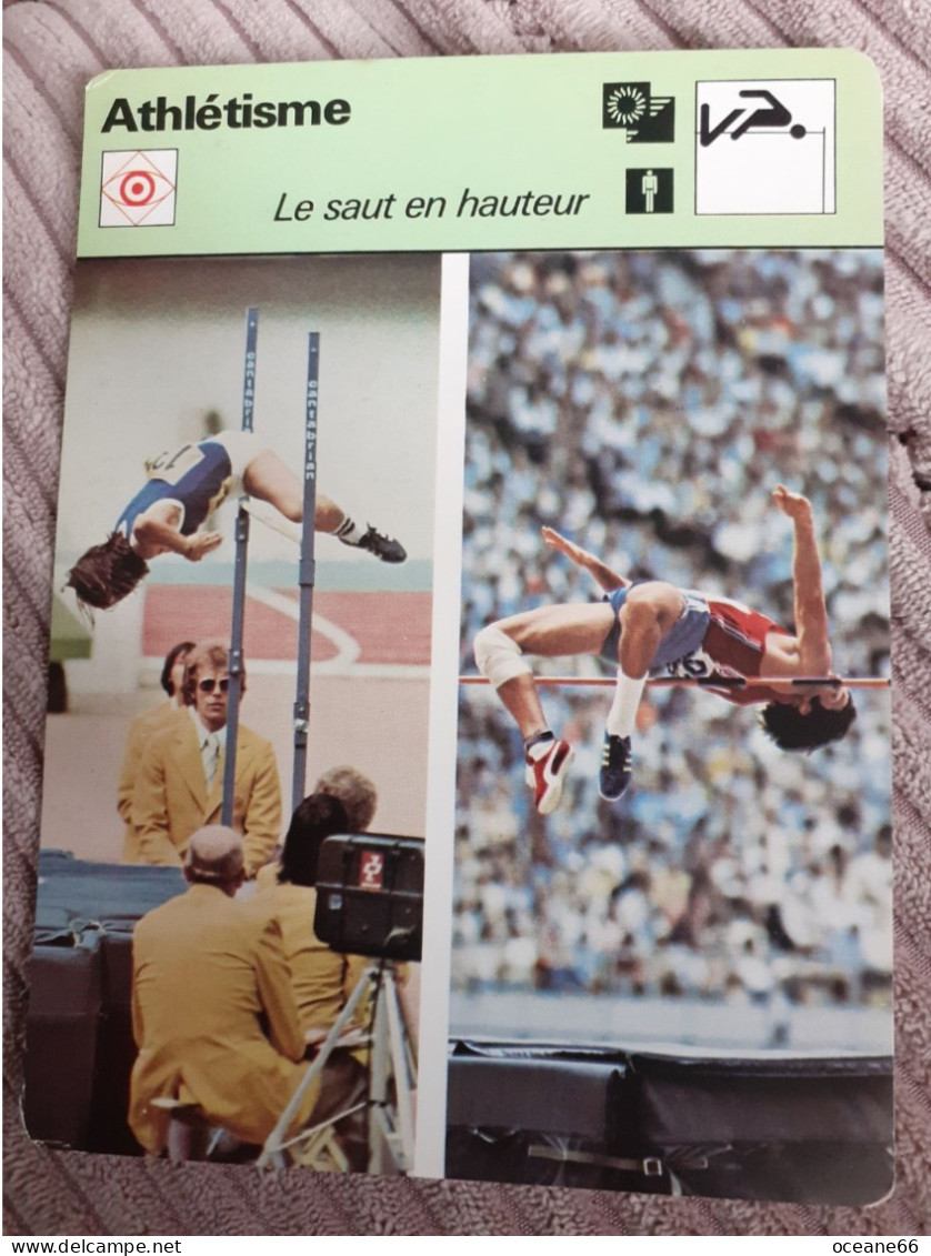 Fiche Rencontre Athlétisme Rosemarie Ackermann Bruce Jenner Le Saut En Hauteur - Halterofilia