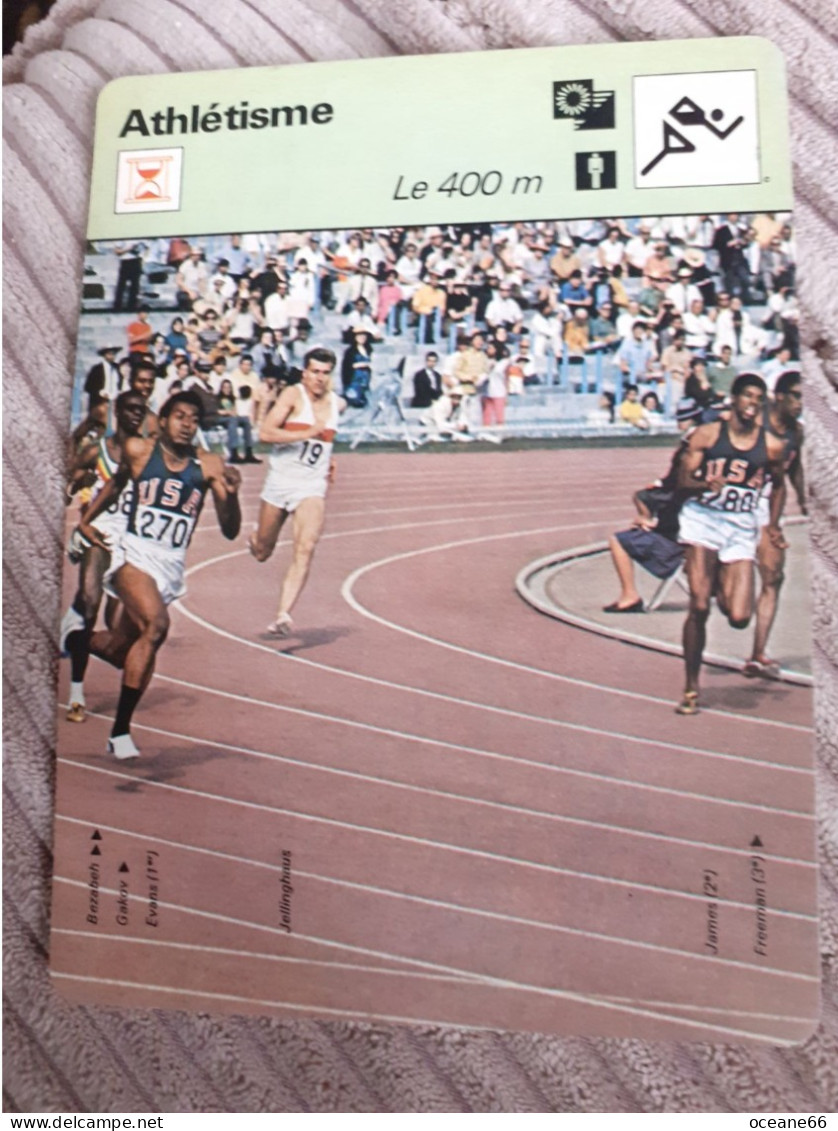 Fiche Rencontre Athlétisme Le 400 M Des JO De Mexico 1968 - Pesistica