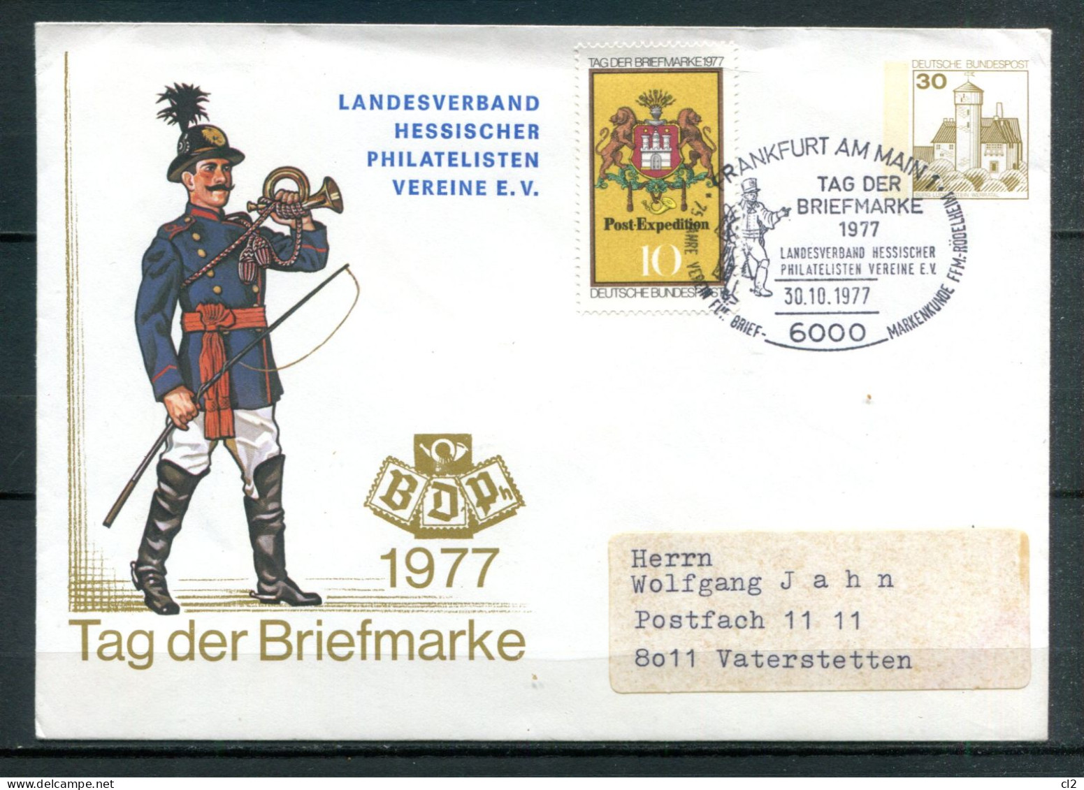 R.F.A. - Landesverband Hessicher Philatelisten Vereine E.V. - 1977 Tag Der Briefmarke - Enveloppes Privées - Neuves