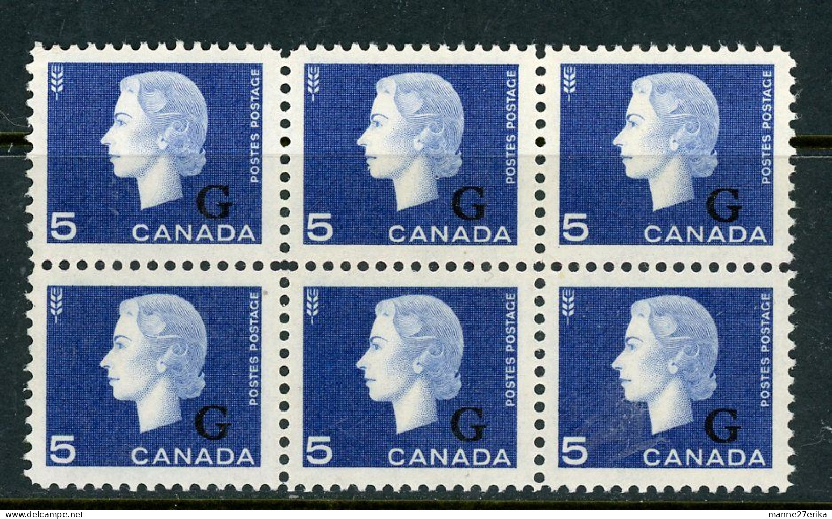 -Canada-1963   MNH **  Overprinted 'G' - Overprinted