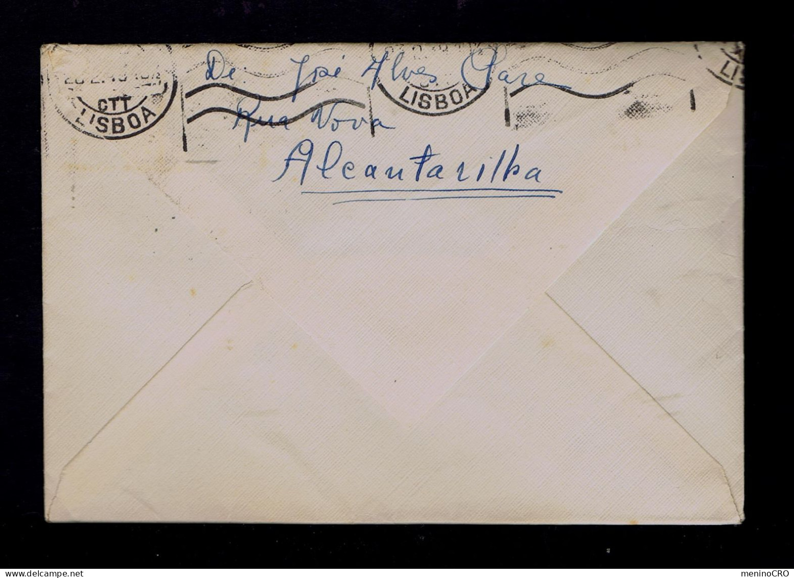 Gc7569 PORTUGAL Date-pmk Mailed 1949 ALCANTARILHA »Lisboa Slogan Pmk - Postal Logo & Postmarks