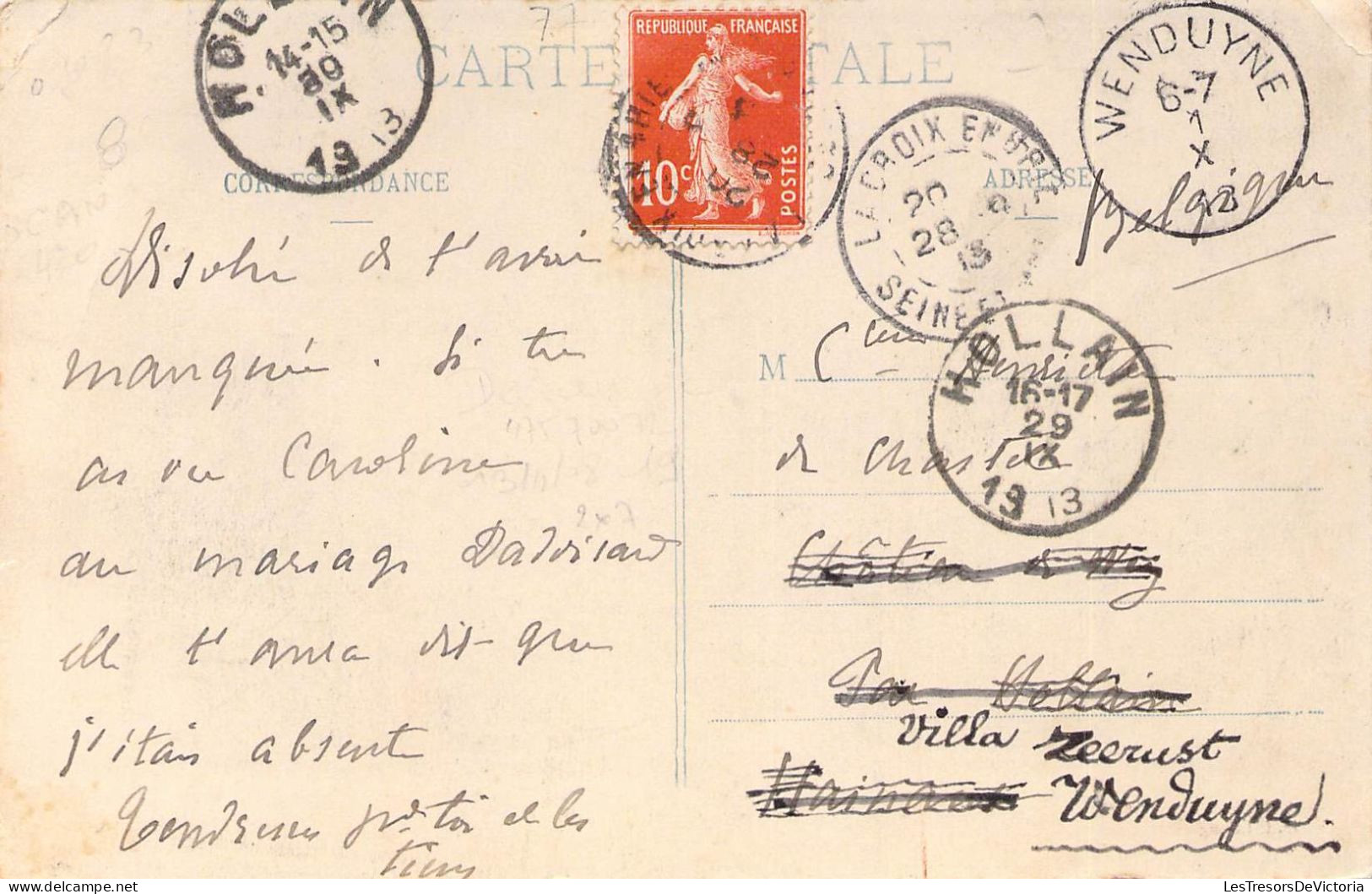 FRANCE - 77 - LA CROIX EN BRIE - L'Eglise - Edit Lelong - Carte Postale Ancienne - Lizy Sur Ourcq