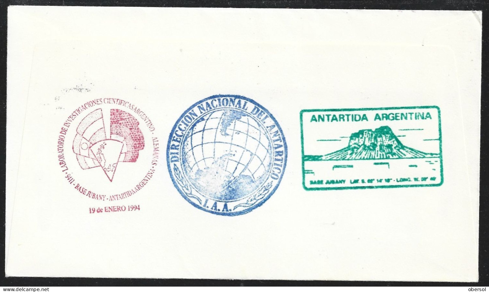 Argentina 1993 / 4  Antarctic Campaign Whale Franking With Interesting Cancels On Both Sides Cover - Cartas & Documentos