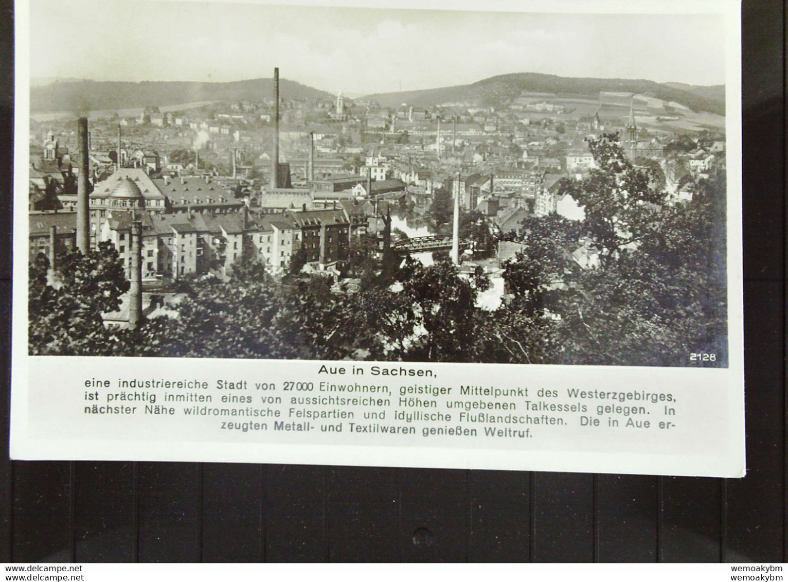 DR: Sehr Schöne AK Mit Blick Auf Die Industriestadt Aue In Sachsen Mit 6 Pf Hindenburg 17.6.39 Nach Radeberg Knr: 516 - Aue