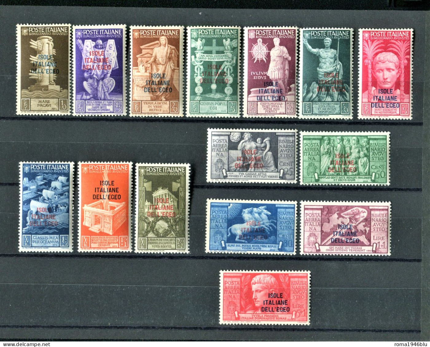 EGEO 1938 AUGUSTO SERIE CPL. 15 V. ** MNH - Amtliche Ausgaben