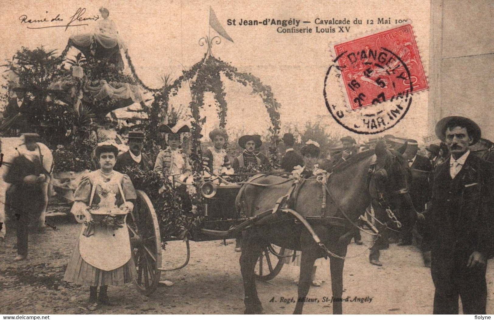 Saint Jean D'angély - Cavalcade Du 12 Mai 1907 - Char De La Confiserie Louis XV - Saint-Jean-d'Angely