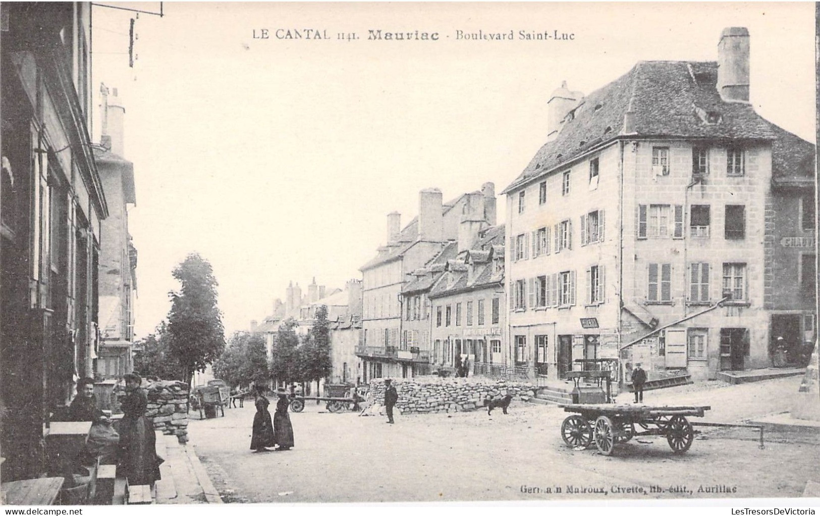 France - Le Cantal - Mauviac - Boulevard Saint Luc - Germain Malroux - Animé - Carte Postale Ancienne - Mauriac