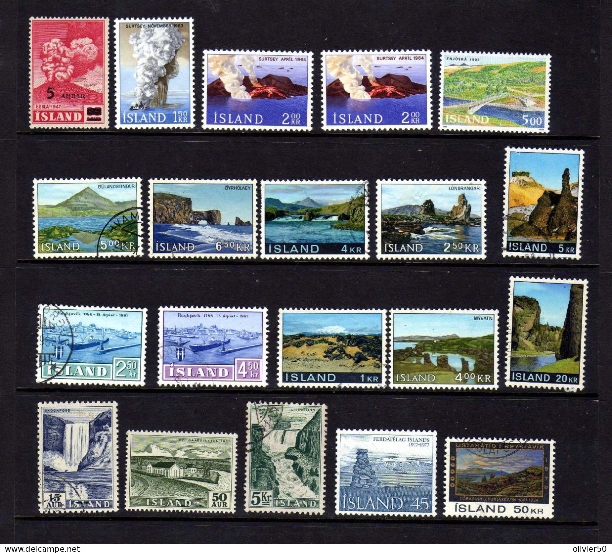 Islande - Paysages   - Obliteres - Used Stamps