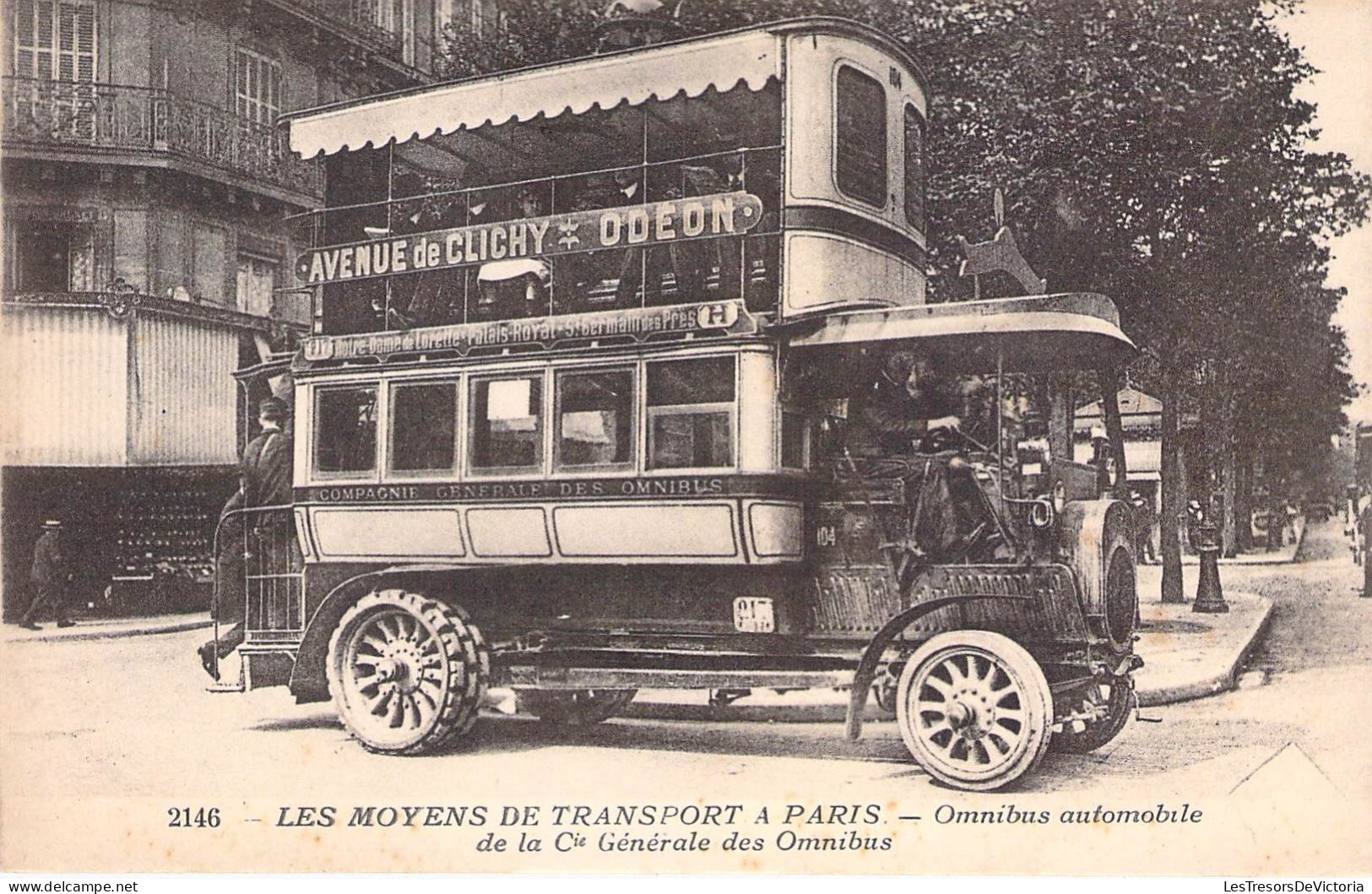 France - Paris - Les Moyens De Transport A Paris - Omnibus Automobile De La Cie Générale Des... - Carte Postale Ancienne - Openbaar Vervoer