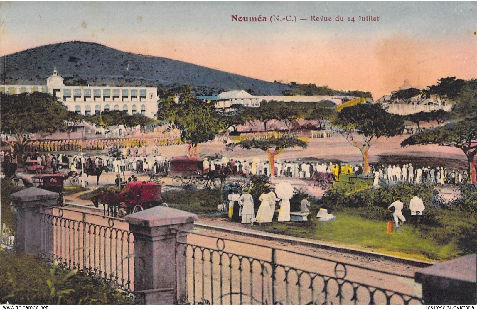 Nouvelle Calédonie - Nouméa - Rue Du 14 Juillet - Colorisé - Animé - Carte Postale Ancienne - Nouvelle-Calédonie