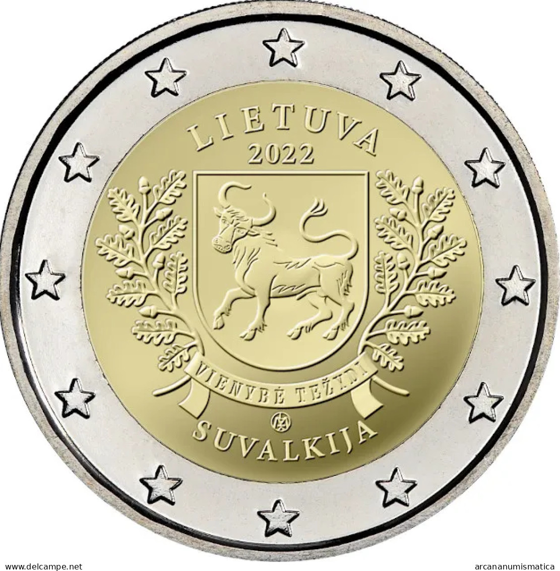 LITUANIA  2€ 2.022  SC/UNC  "REGION DE SUVALKIJA"    SC/UNC  T-DL-13.065 - Lithuania