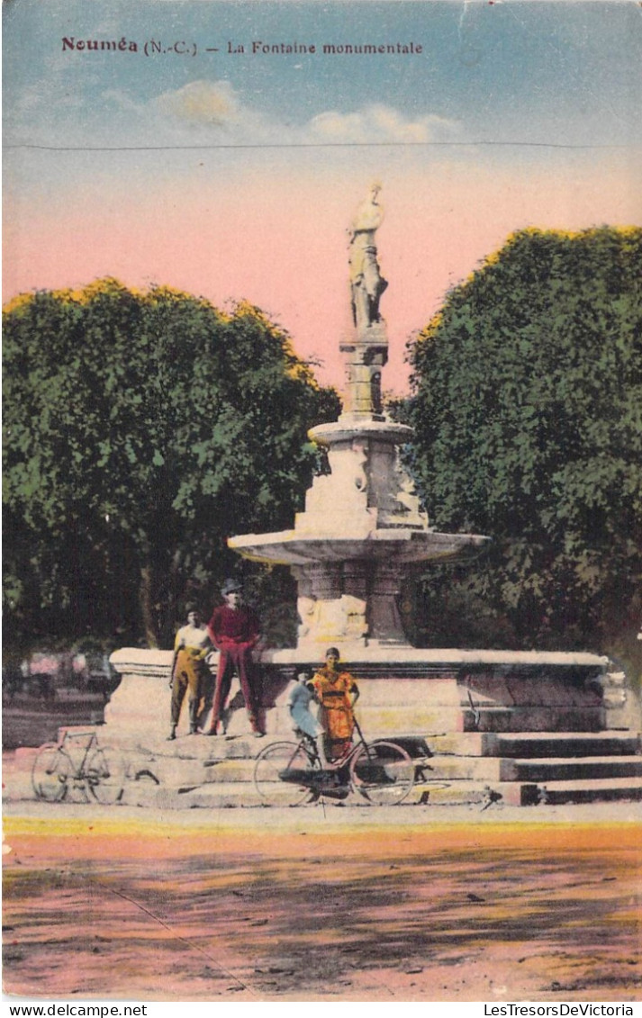 Nouvelle Calédonie - Nouméa - La Fontaine Monumentale - Colorisé - Vélo - Carte Postale Ancienne - New Caledonia