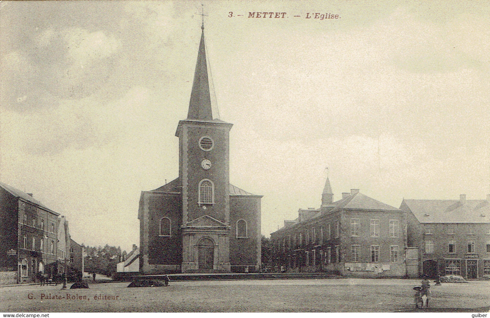 Mettet L'église  N°3  G. Palate Rolen  Peu Courante - Mettet