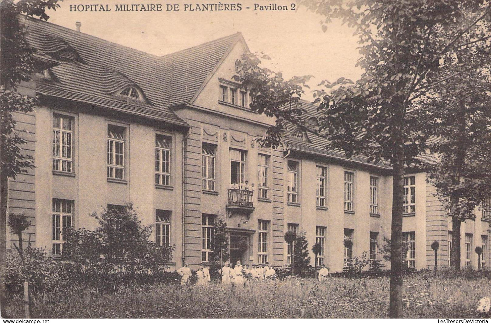 France - Plantières - Hôpital De Plantières - Pavillon 2 - Edit. Ch. Fischer - Animé - Carte Postale Ancienne - Metz