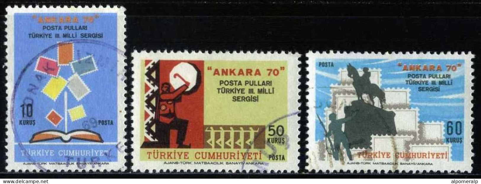 Türkiye 1970 Mi 2198-2200 "ANKARA 70" National Stamp Exhibition - Used Stamps