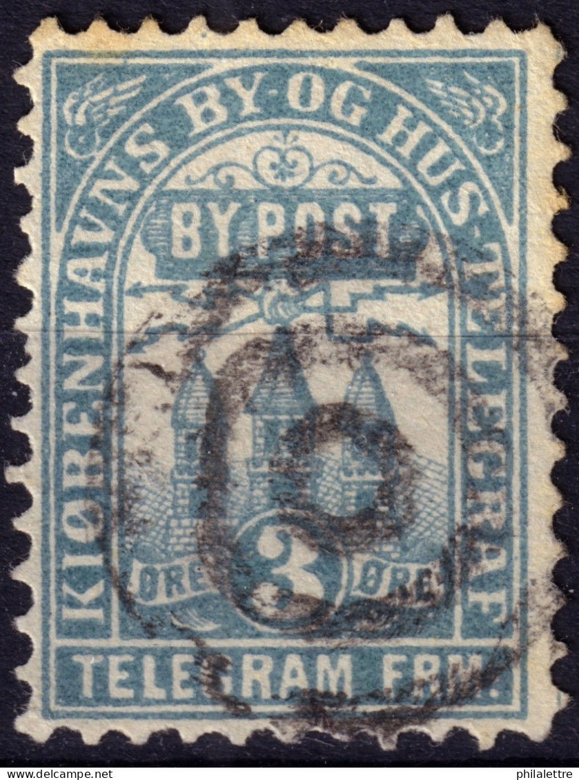 DANEMARK / DENMARK - 1880 - COPENHAGEN Lauritzen & Thaulow Local Post 3 øre Pale Blue - VF Used° -a - Lokale Uitgaven