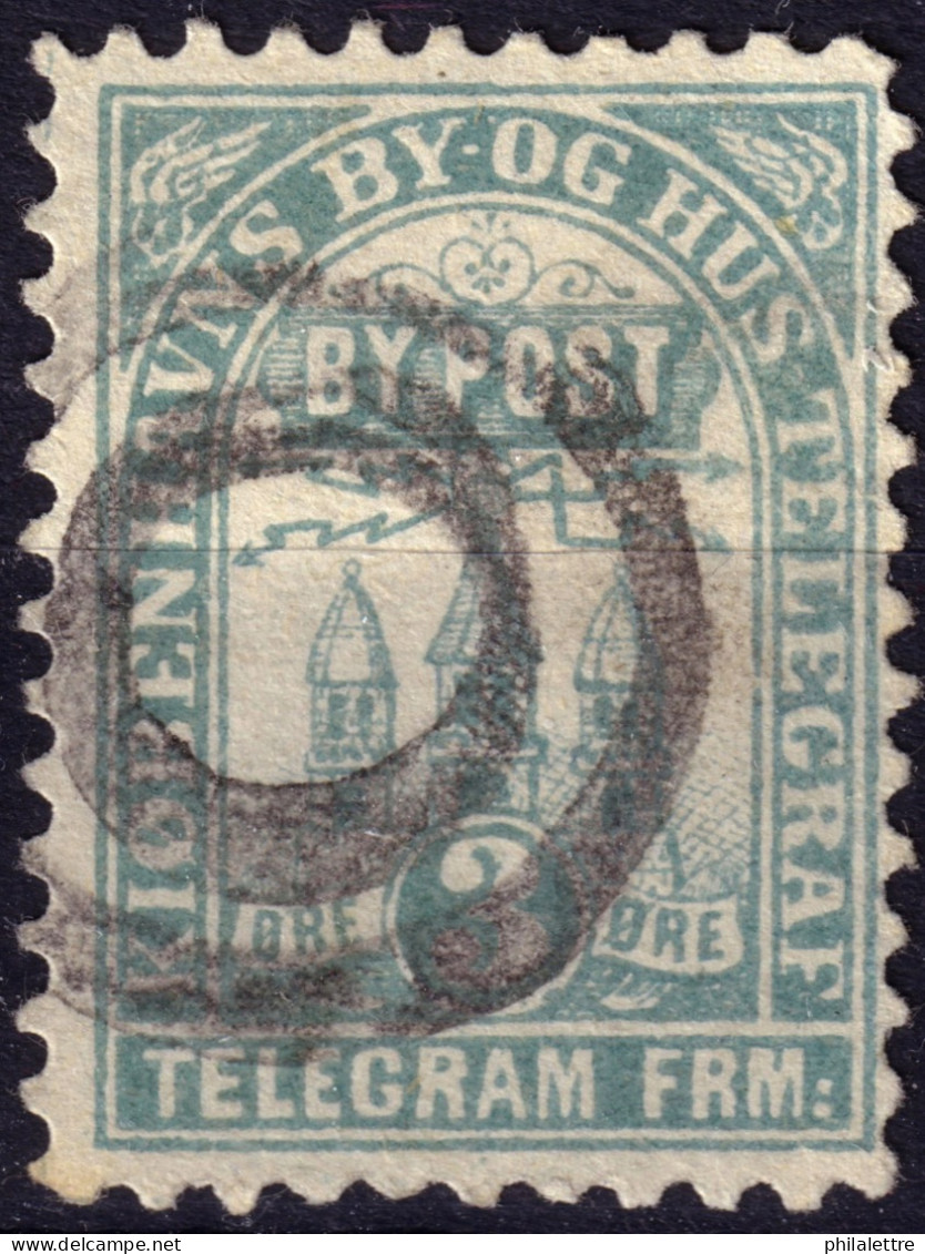 DANEMARK / DENMARK - 1880 - COPENHAGEN Lauritzen & Thaulow Local Post 3 øre Pale Blue - VF Used° -b - Emissions Locales