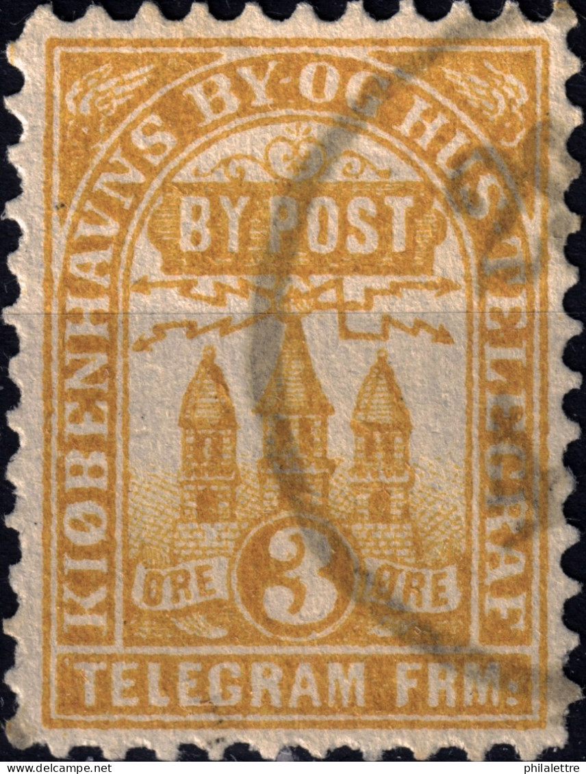 DANEMARK / DENMARK - 1881 - COPENHAGEN Lauritzen & Thaulow Local Post 3 øre Chrome Yellow - VF Used° -a - Emissions Locales