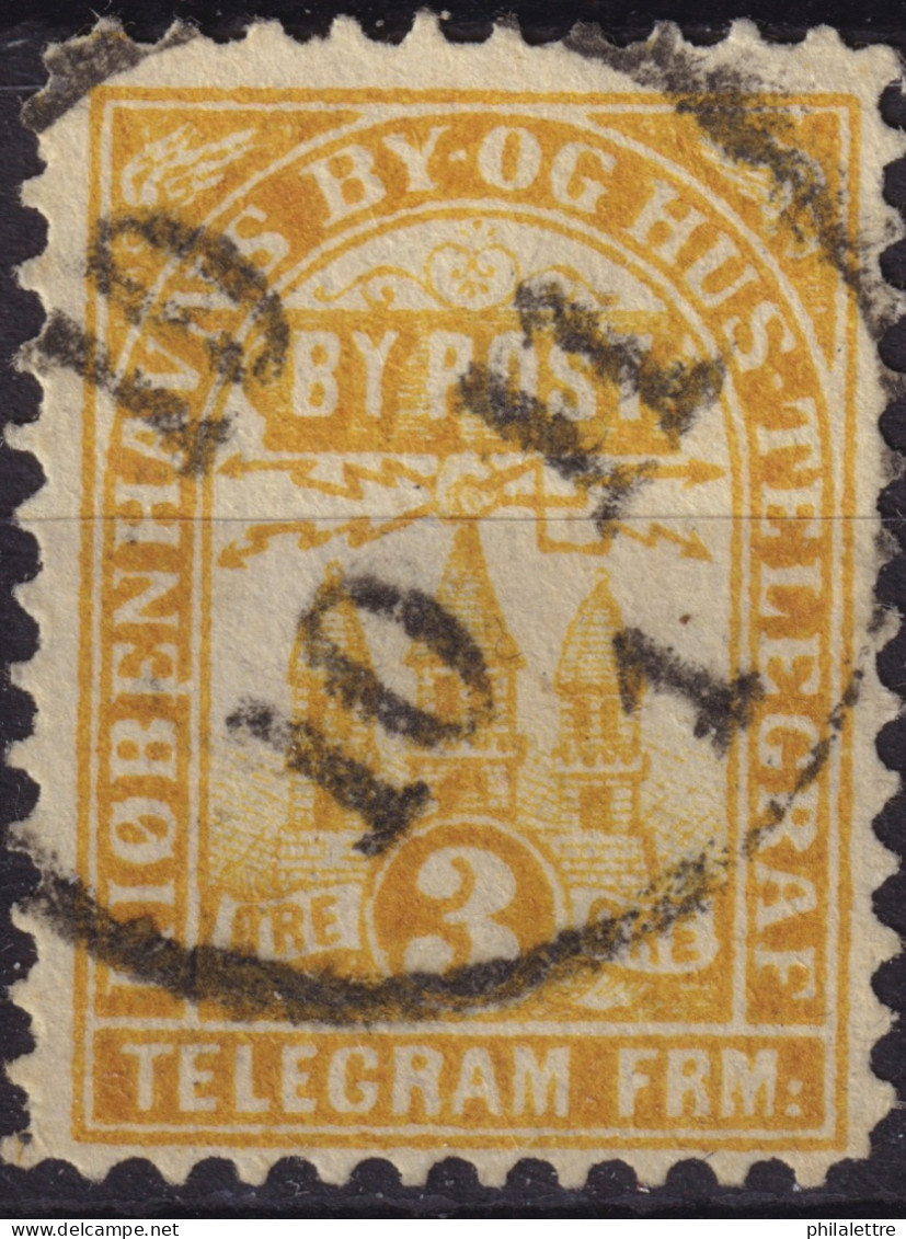 DANEMARK / DENMARK - 1881 - COPENHAGEN Lauritzen & Thaulow Local Post 3 øre Chrome Yellow - VF Used° -f - Emissioni Locali