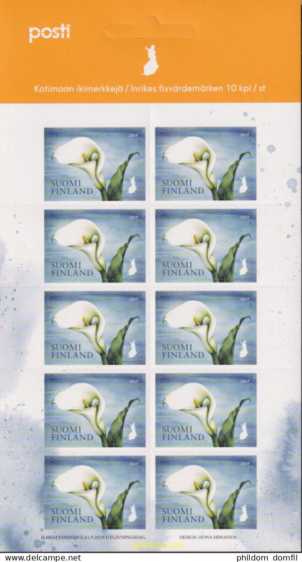 616025 MNH FINLANDIA 2019 CALLA DOMESTIC STAMP - Usati