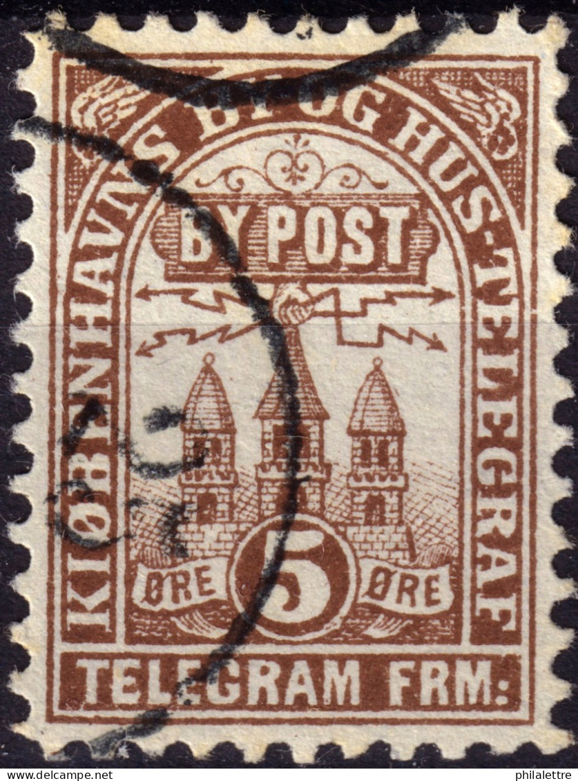 DANEMARK / DENMARK - 1880 - COPENHAGEN Lauritzen & Thaulow Local Post 5øre Chocolate - VF Used -a - Emissions Locales