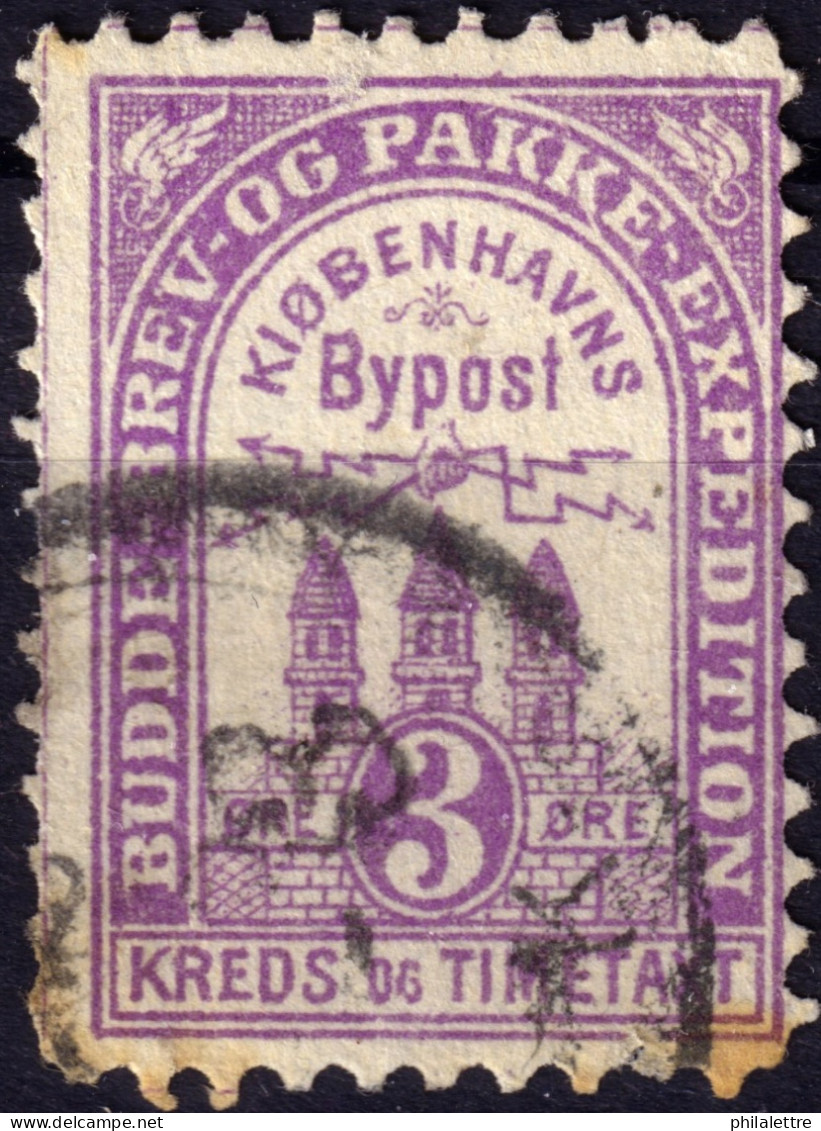 DANEMARK / DENMARK - 1883/4 - COPENHAGEN Lauritzen & Thaulow Local Post 3øre Violet - VF Used -c - Emissions Locales