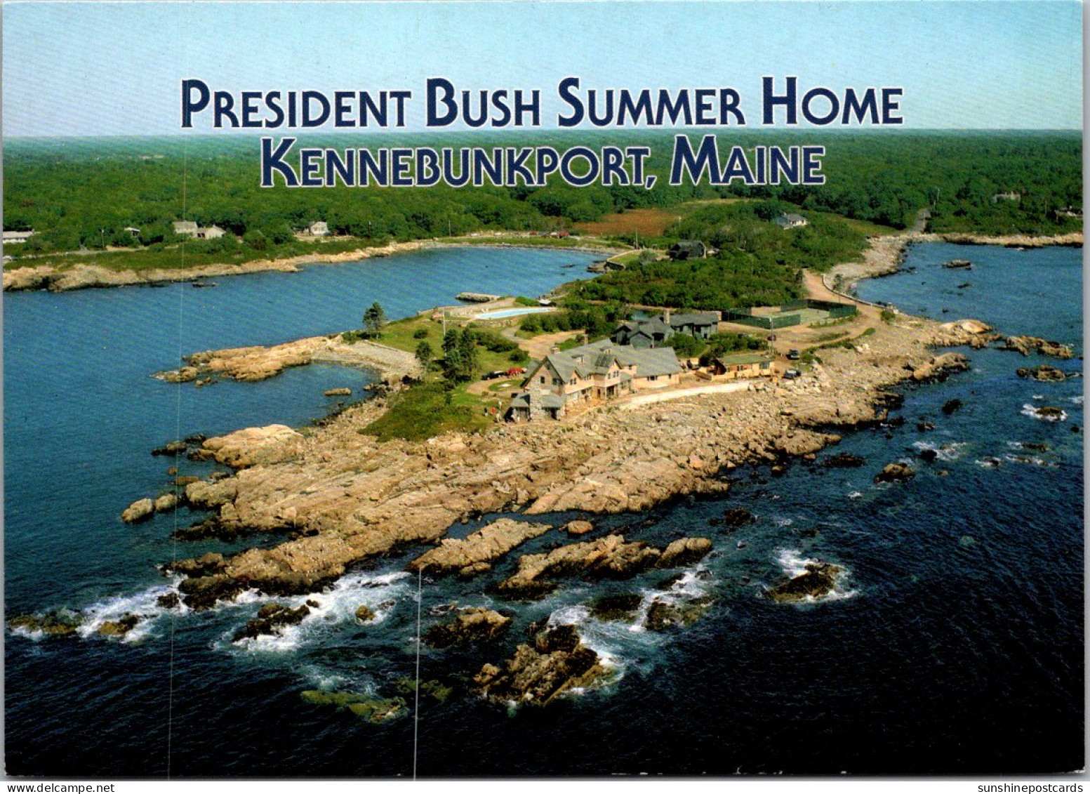 Maine Kennebunkport Aerial View Of The President George Walker Bush Summer Home At Walker's Point - Kennebunkport