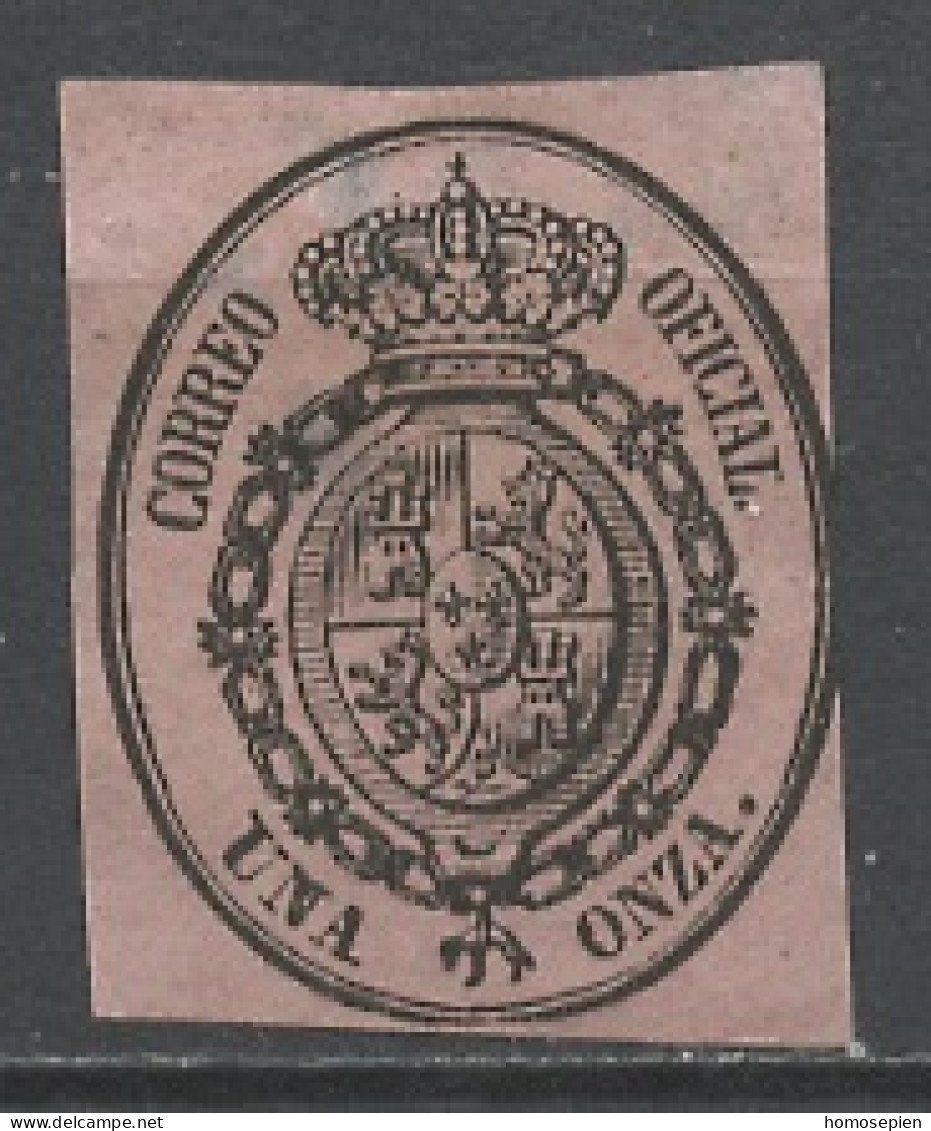 Espagne - Spain - Spanien Service 1855 Y&T N°S6 - Michel N°M6 (o) - 1o Armoirie - Servicios