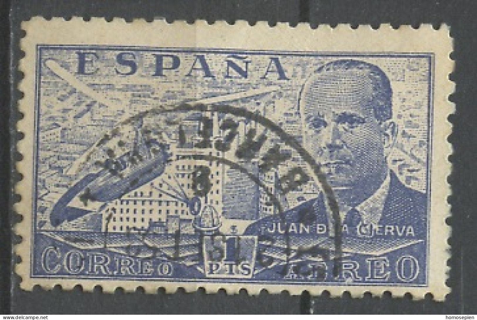 Espagne - Spain - Spanien Poste Aérienne 1939 Y&T N°PA199 - Michel N°F825 (o) - 2p J De La Cierva - Usados