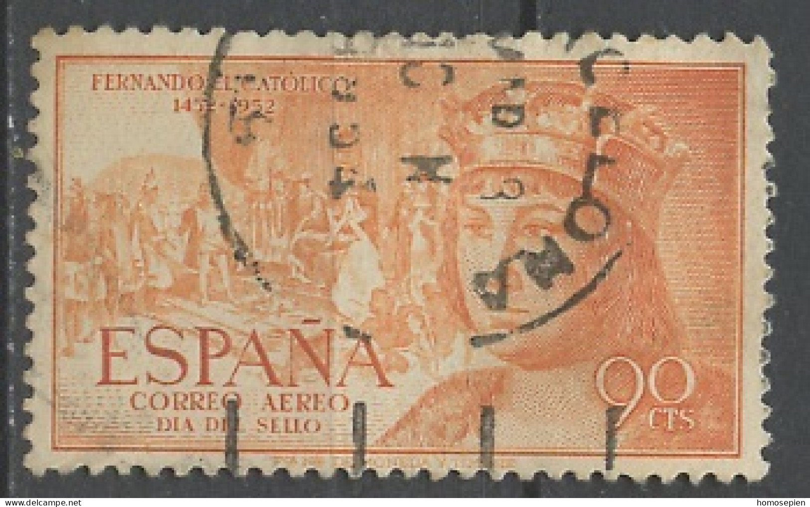 Espagne - Spain - Spanien Poste Aérienne 1952 Y&T N°PA258 - Michel N°F1014 (o) - 90c Journée Du Timbre - Used Stamps