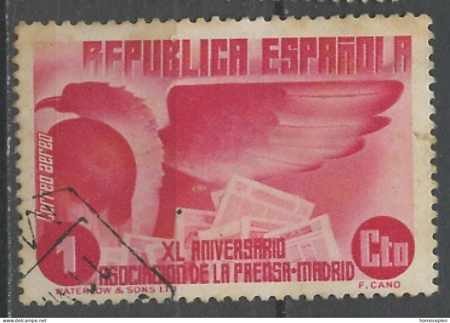 Espagne - Spain - Spanien Poste Aérienne 1936 Y&T N°PA96 - Michel N°F663 (o) - 1c Association De La Presse - Used Stamps