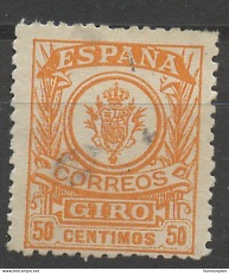 Espagne - Spain - Spanien Mandat 1915-20 Y&T N°M4 - Michel N°M(?) (o) - 50c Giro - Sellos De Giro