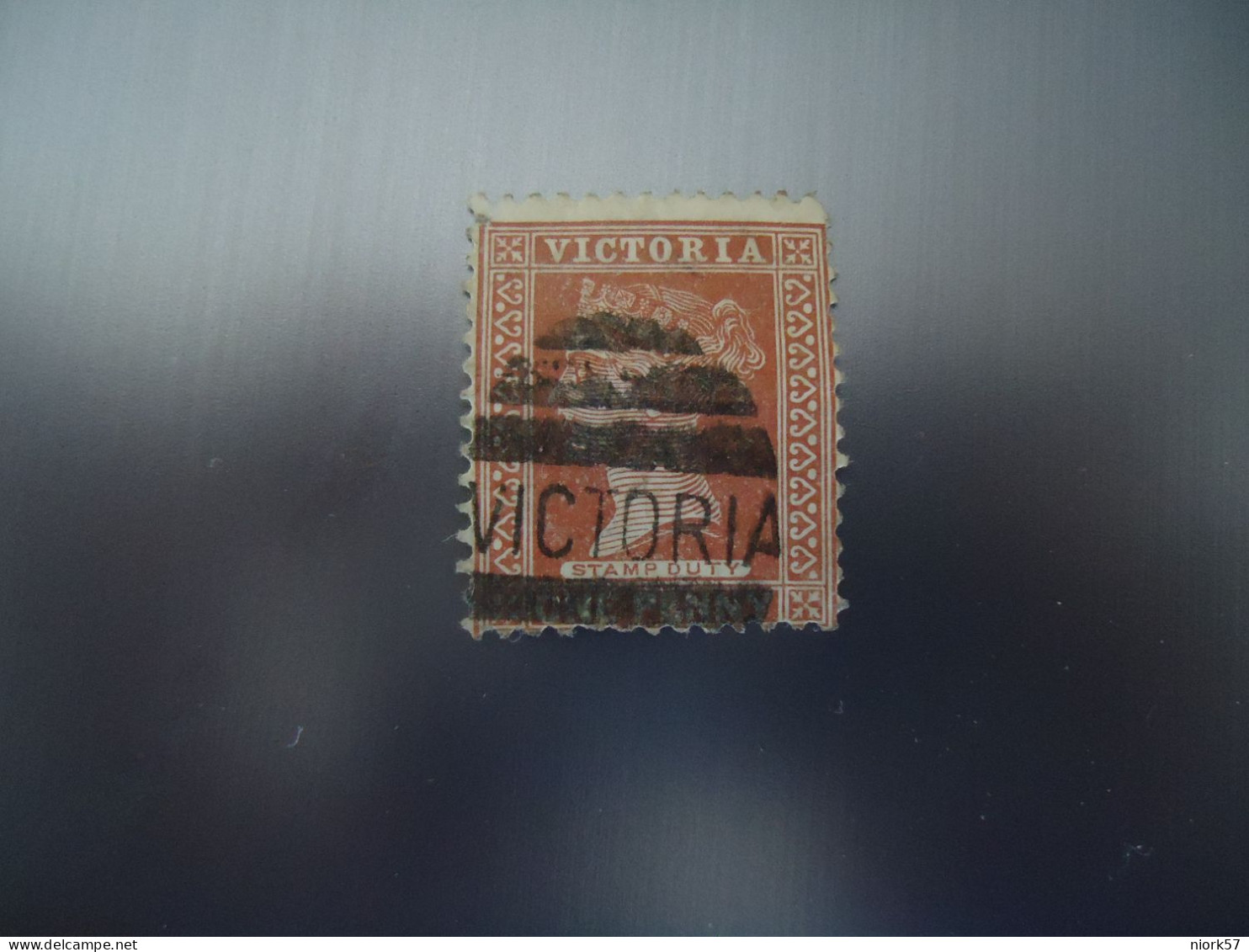 VICTORIA STAMPS DUTY  1893     WITH POSTMARK  VICTORIA - Altri & Non Classificati