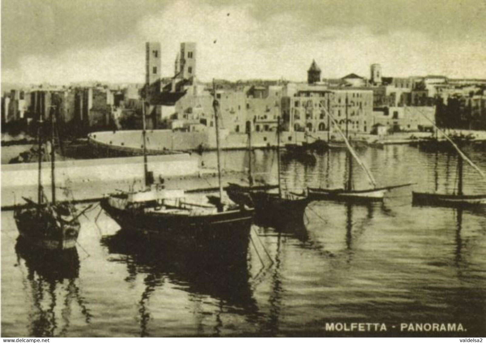 MOLFETTA - BARI - PANORAMA DEL PORTO NEL 1934 - RIEDIZIONE - Molfetta