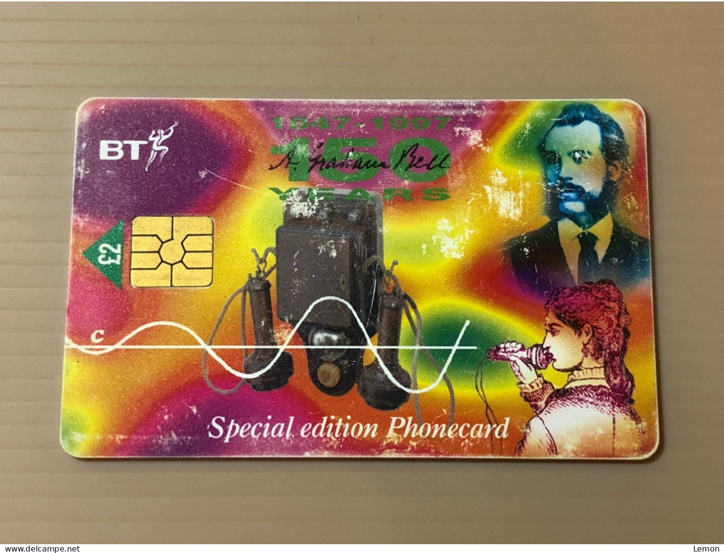 UK United Kingdom British Telecom Chip Phonecard - Alexander Graham Bell - Set Of 1 Used Card - Other & Unclassified