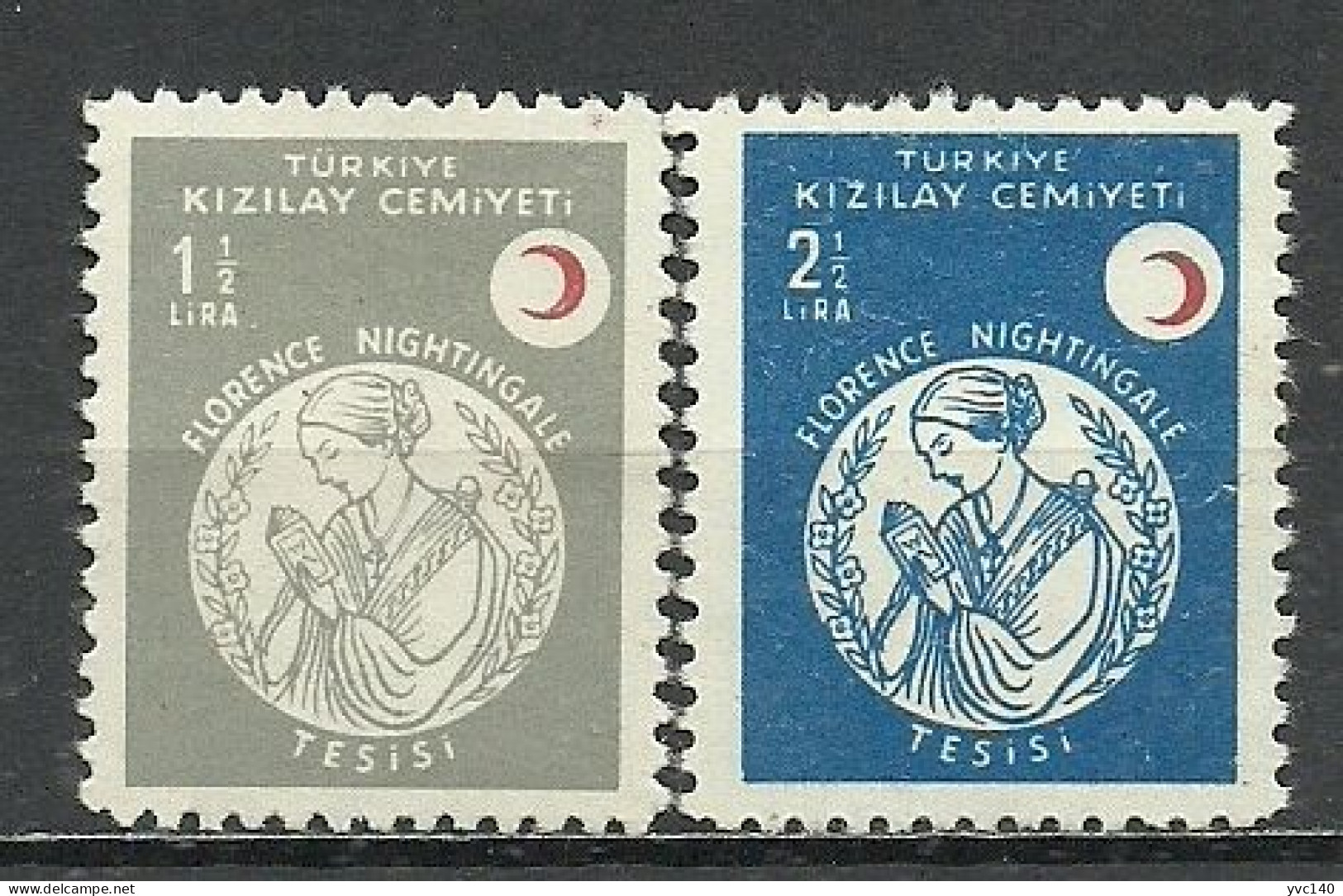 Turkey; 1958 Turkish Red Crescent Ass. Stamps - Charity Stamps