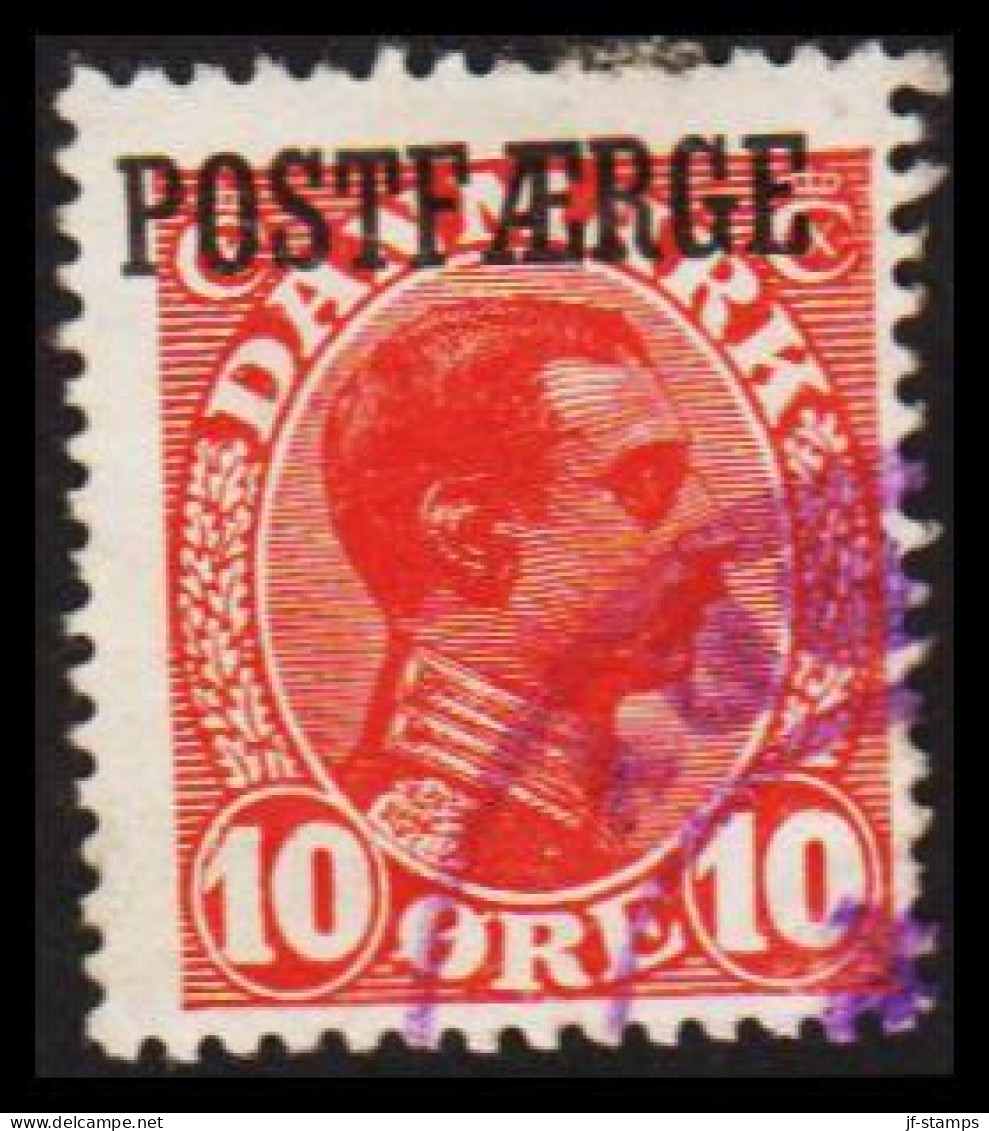 1919. Parcel Post (POSTFÆRGE). Chr. X. 10 Øre Red. Cancelled AGGERSUND.  (Michel PF1) - JF531165 - Pacchi Postali